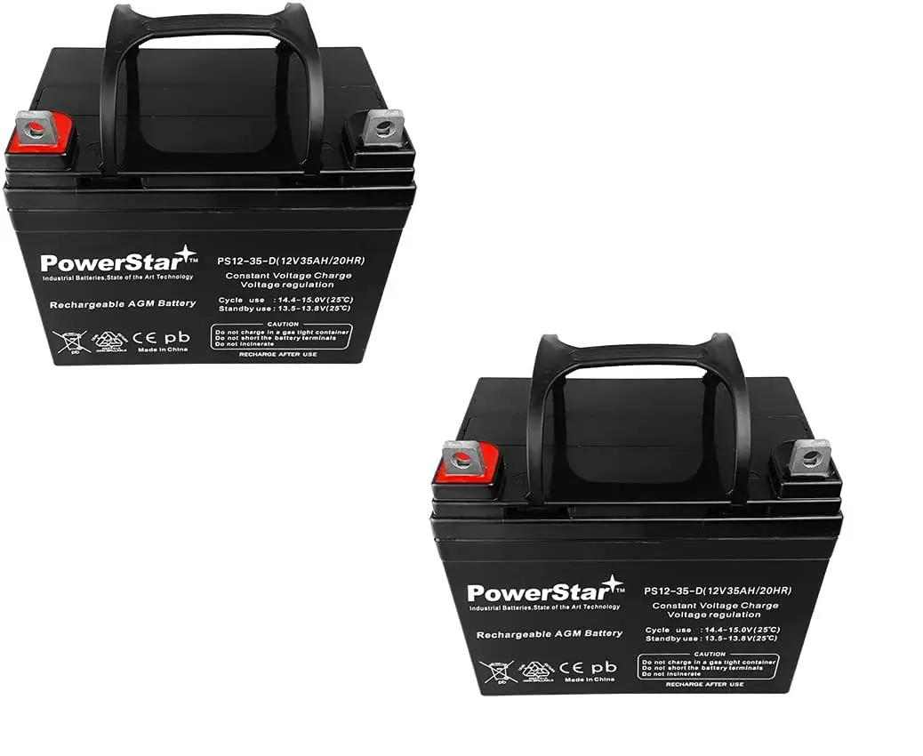 Deep Cycle Battery 12V 35AH Rechargeable Lead Acid Replacement for Solar Backup & Wheelchair, Customized