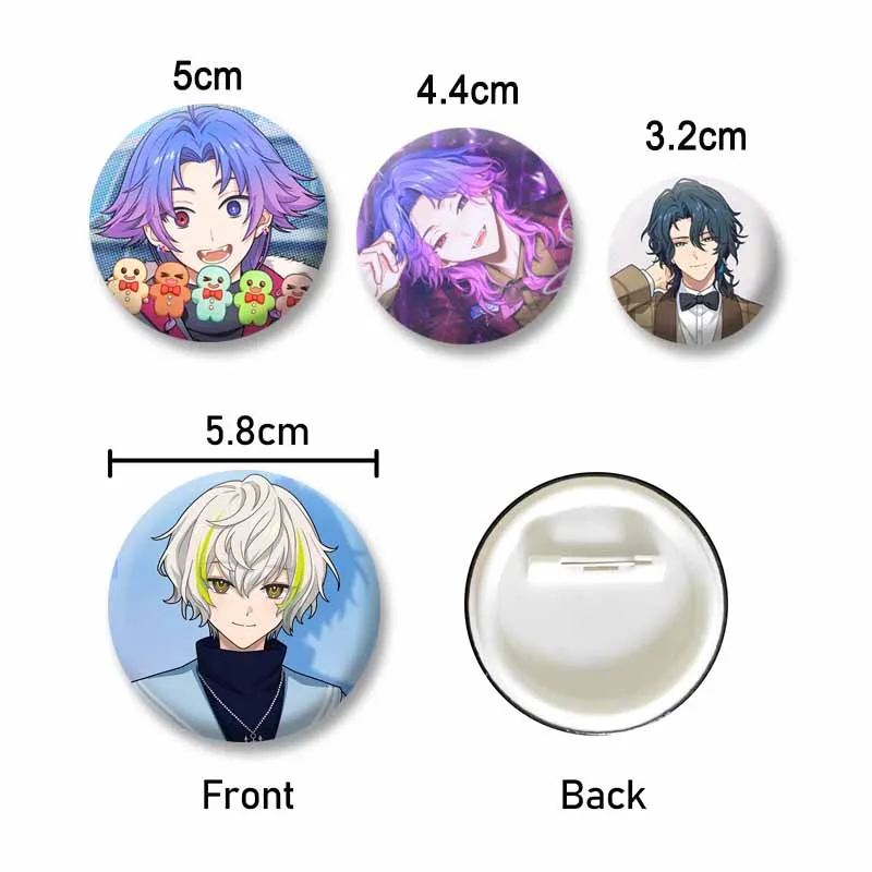 Music Game 18Trip Button Pins Cartoon Nagi Hachinoya Netaro Badges on Backpack Clothes Jewelry Brooches Accessories Toy Gifts