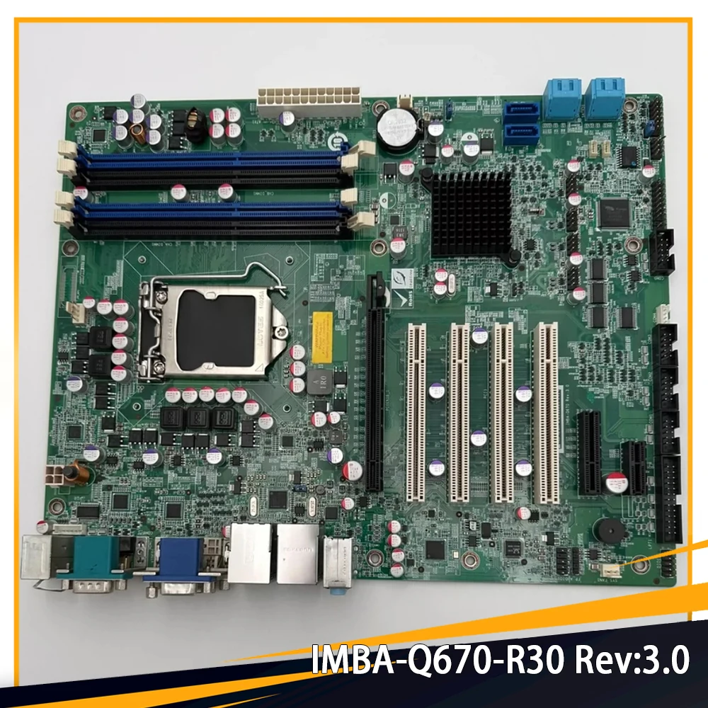 For IEI IMBA-Q670-R30 Rev:3.0 Industrial Motherboard Dual Network Ports