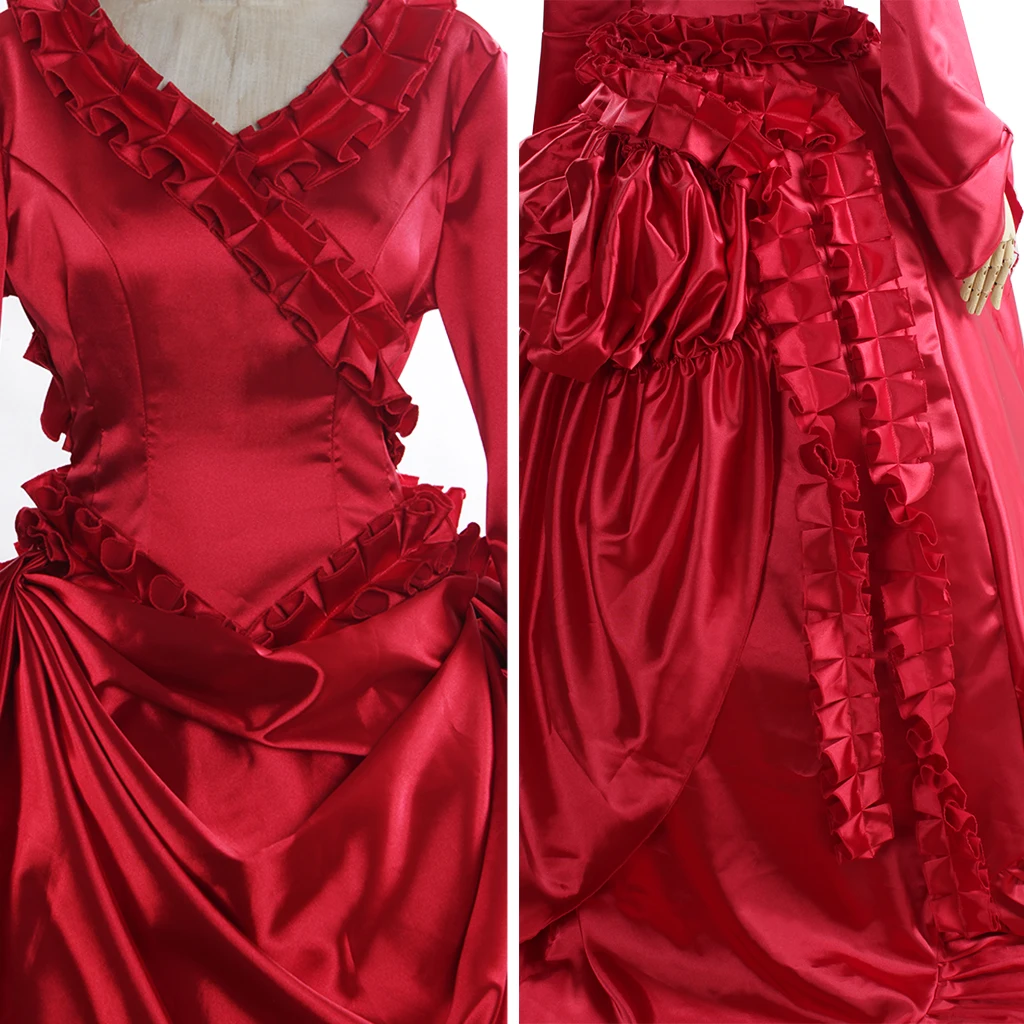 strapless open back dress Red & Gold Foral Jacquard Qipao