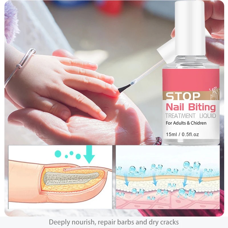 10ml Stop Nail Biting Treatment Liquid Stop Bitter Liquid Cuticle Care Supplies For Children Adults