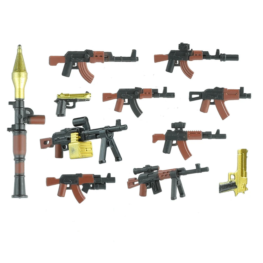 Modern City SWAT Commando Special Forces Military Weapon Building Blocks Army Soldier Figures Police Gun AK Mini Bricks Toy