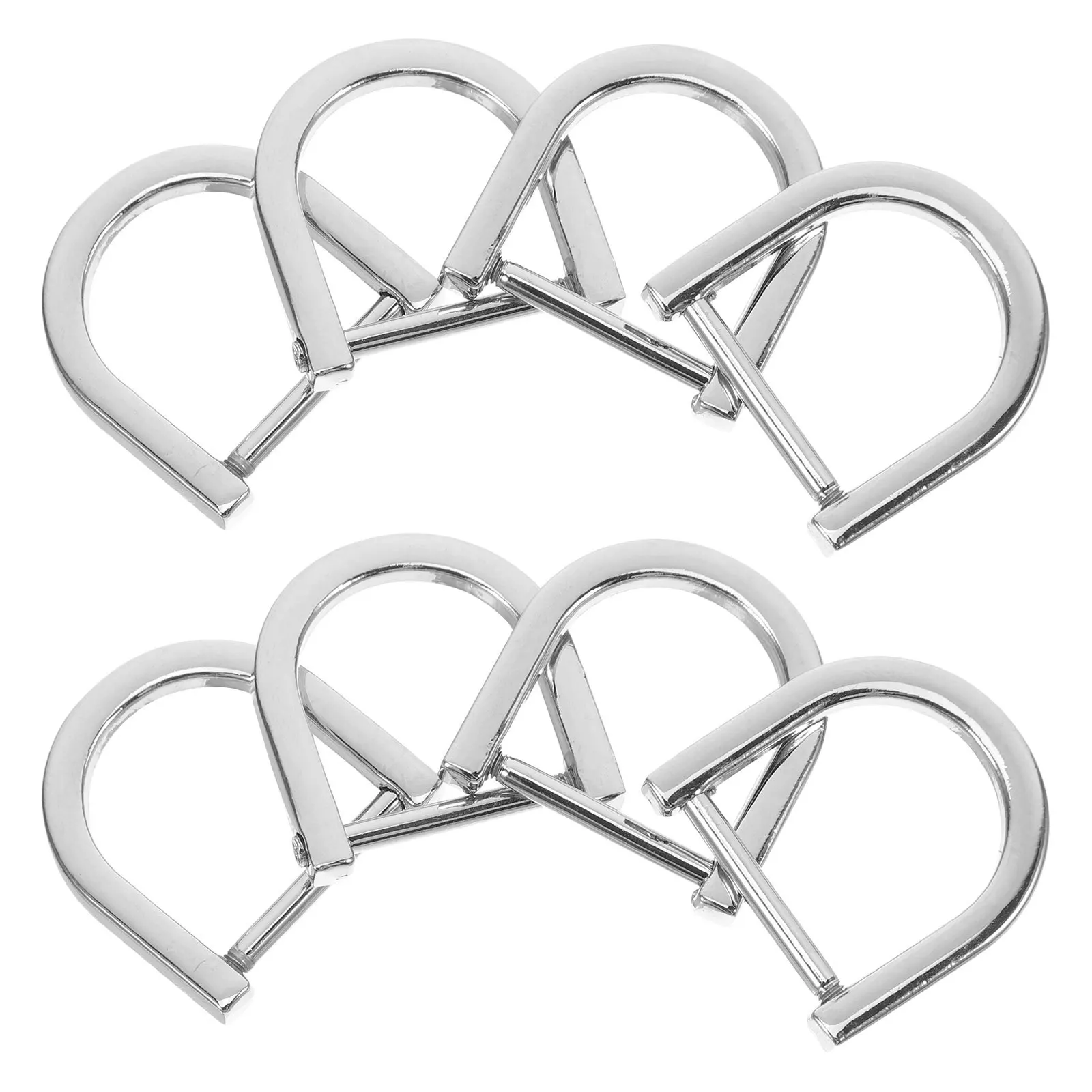 

8pcs Zinc Alloy D Ring Buckle Detachable Screw For Handbag Purse Backpack Repair Hardware Accessories Horseshoe Shape Webbing