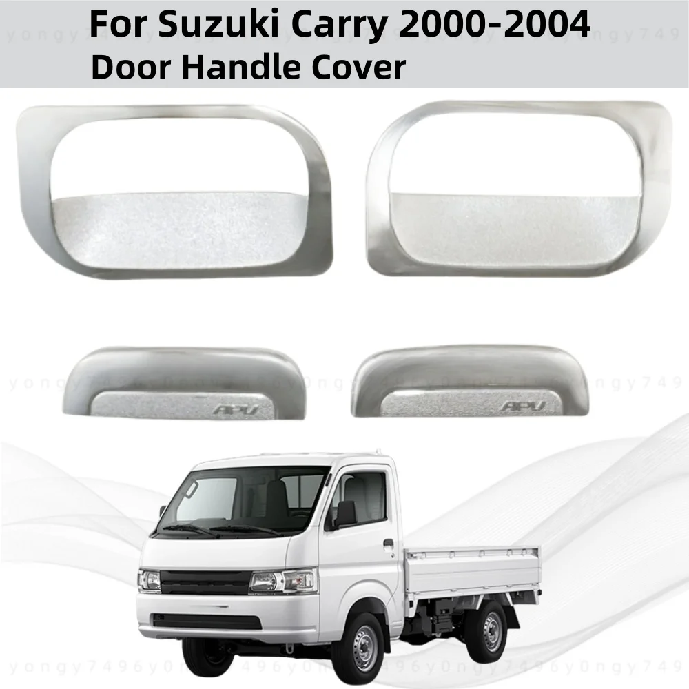 

ABS plastic For Suzuki Carry Chrome Side Bowl Cover Tools Car Modification Accessories Door Handle Covers Trim Paste Style