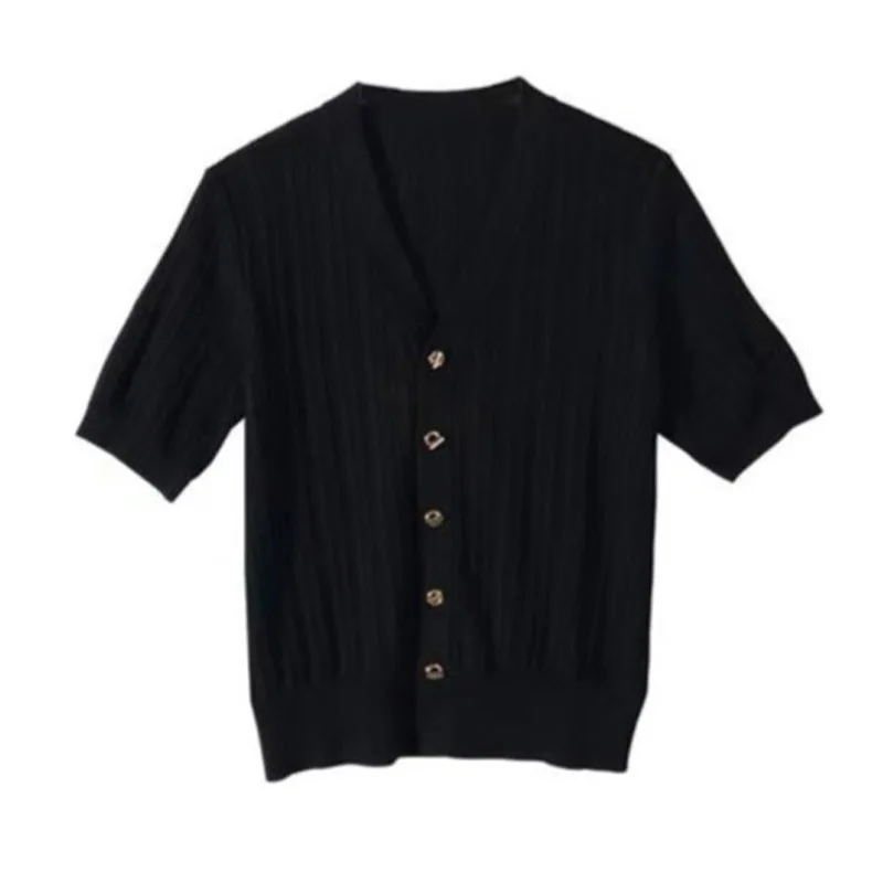 

Летняя футболка Thin Ice Silk ort Sve Knitted irt V-Ne Casual Ele Base Layer Top для похудения, женская футболка Faion Sun Pro...