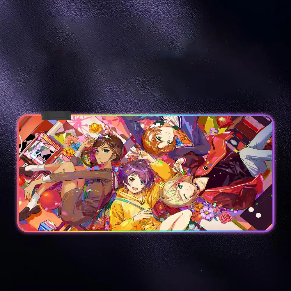 

Коврик для мыши W-Wonder Egg Priority RGB игровой коврик для мыши со светодиодной подсветкой, большие игровые коврики для мыши XXL, коврик для клавиатуры, светящийся настольный коврик с подсветкой