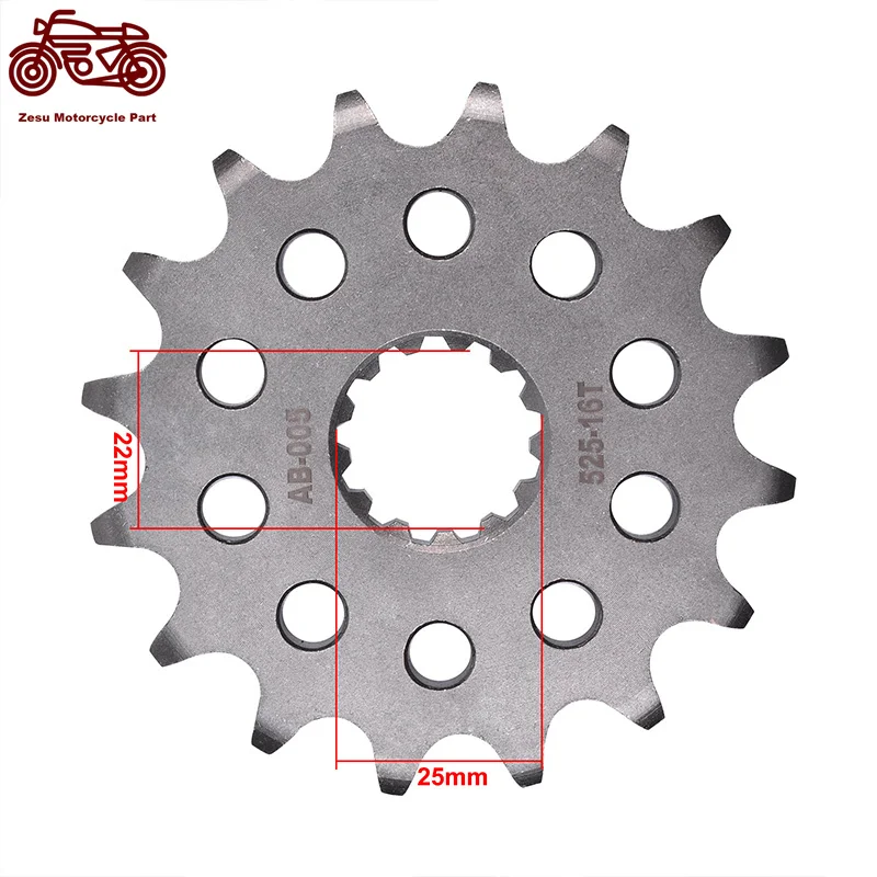 525-16T 525 16 Tooth Motorcycle 20CrMnTi Front Sprocket Silent Sprocket For Triumph 765 Street Triple S 800 Tiger 800 Tiger XC