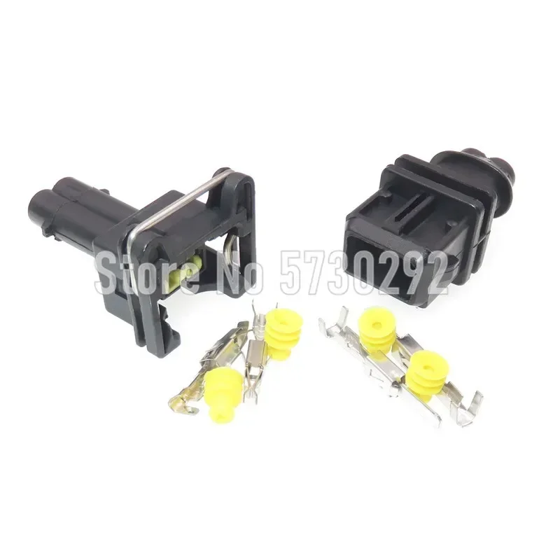 2P Automotive Auto Engine Fuel Injector Wiring Harness Socket Oil Sensor Connector Automobile Plug