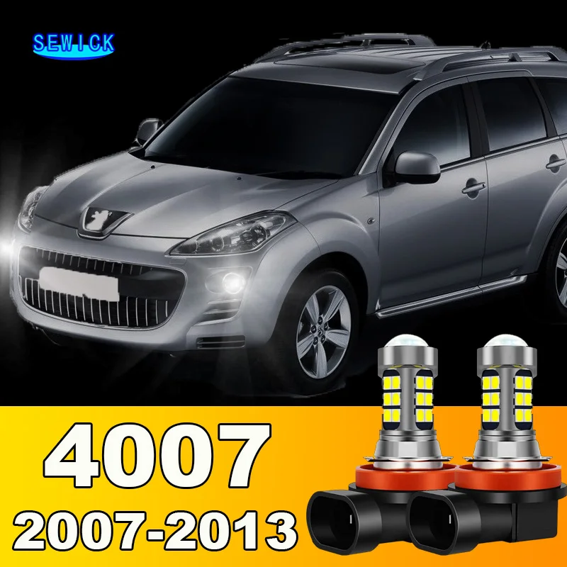 Dual Mode LED Turn Signal+Daytime Running Light 2pcs DRL Accessories For Peugeot 4007 2007-2013 2008 2009 2010 2011 2012