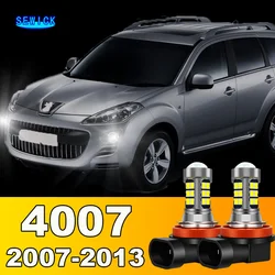 Dual Mode LED Turn Signal+Daytime Running Light 2pcs DRL Accessories For Peugeot 4007 2007-2013 2008 2009 2010 2011 2012