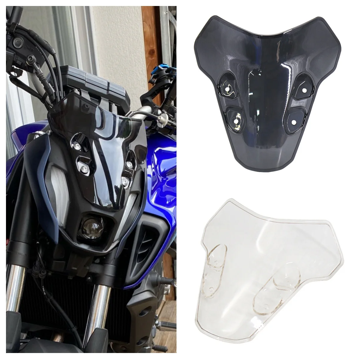 

OTILLI Motorcycle Windshield Deflectors For Yamaha MT07 2021 2022 ABS Windscreen Wind Shield Protector Motorcycle Accessories