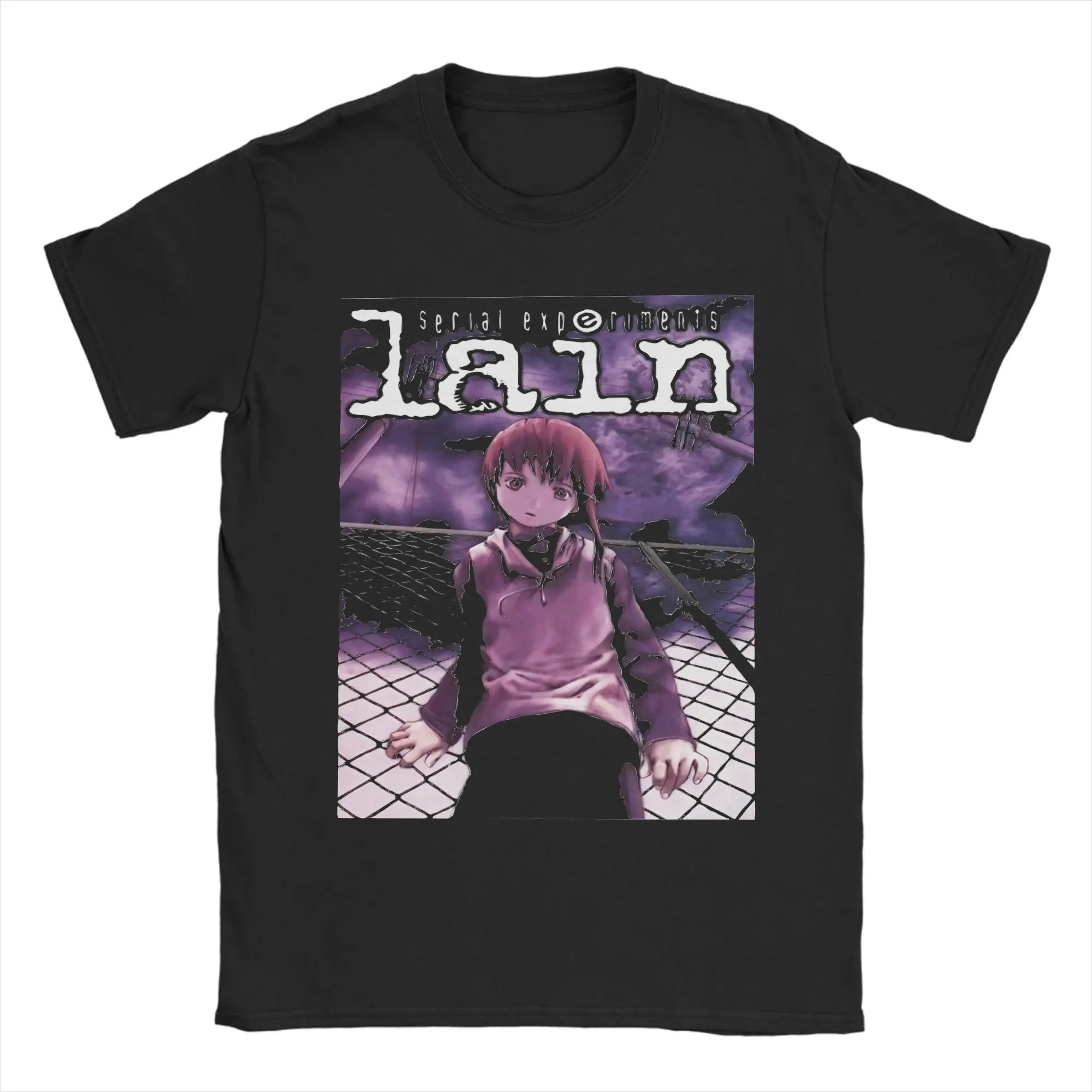 Serial experiments lain Classic T-Shirt T Shirts Men Women Cotton Humorous T-Shirt O Neck  Tees Short Sleeve Clothing Big Size