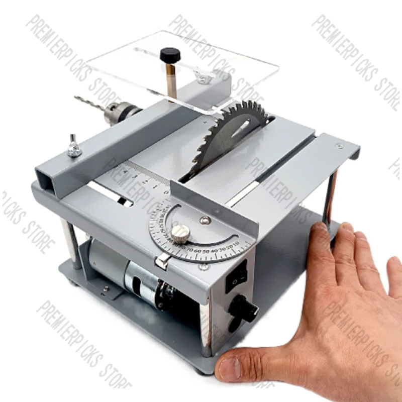 

Small and Micro Multi-function Table Saw PCB Desktop Cutting Machine Diy Model Woodworking Household Mini Electric