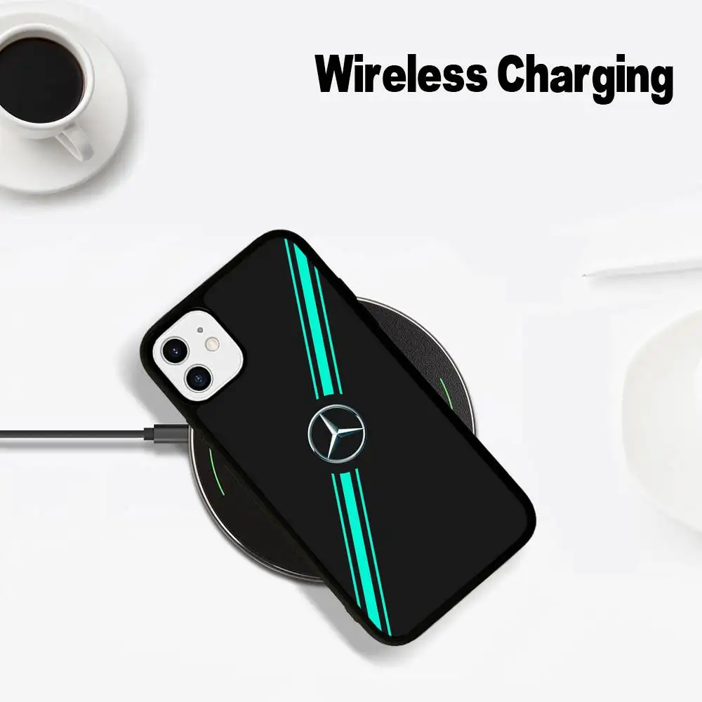 Auto M-Mercedes-Benz Schwarz Für Magsafe Magnetische Handyhülle Für iPhone 16 15 17 Pro Max 11 12 13 14 Plus Cover