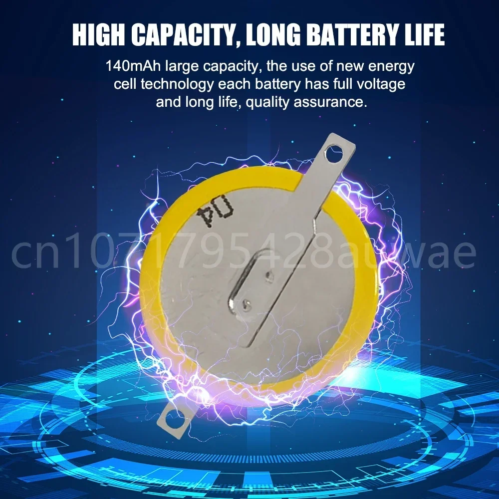 50-100 قطعة CR2025 CR 2025 3 فولت بطارية ليثيوم مع 2 أقدام لحام دبابيس لمفتاح السيارة لعبة التحكم عن بعد آلة حاسبة ساعة زر الخلايا