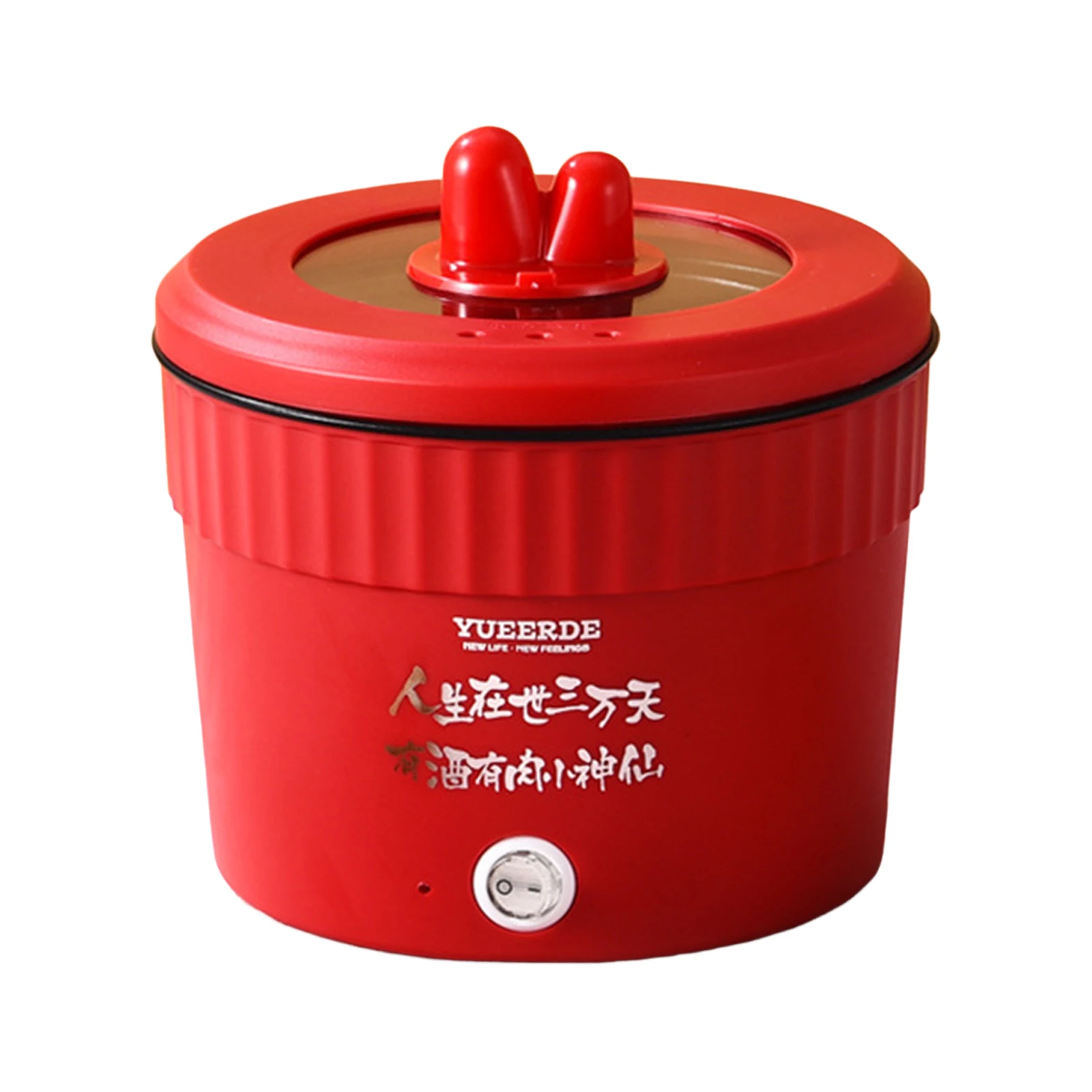 Electric Hot Pot Non-Stick Pan Rapid Noodles Cooker Mini Pot for Steak Egg Fried Rice Ramen Oatmeal Soup