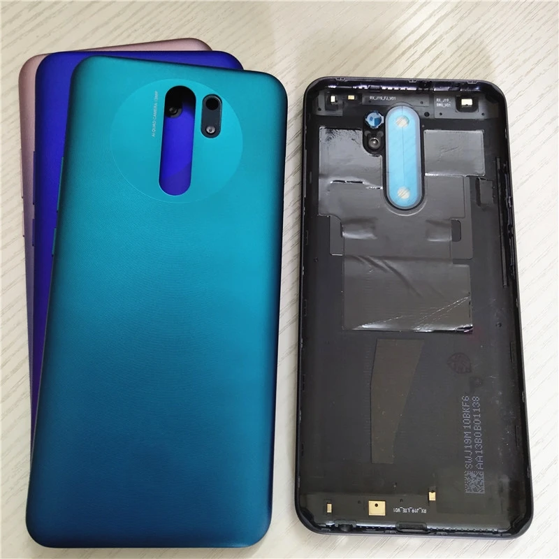 New For Xiaomi Redmi 9 Back Battery Cover Rear Housing Door Case For Redmi9 Battery Cover With Side Buttons Replace