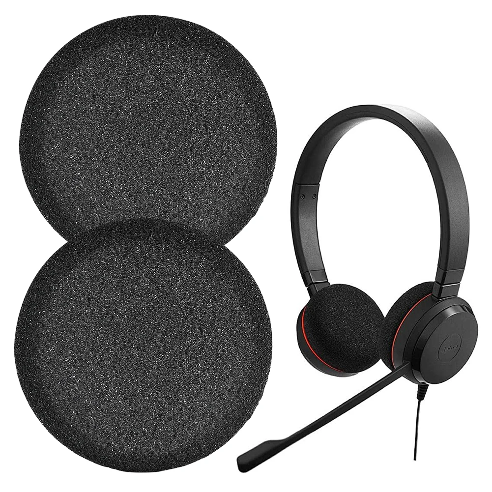 Oreillettes de remplacement en mousse à isolation phonique, coussins d'oreille, housse de coussin, cache-oreilles pour téléphone de sauna Jabra Evolve 65