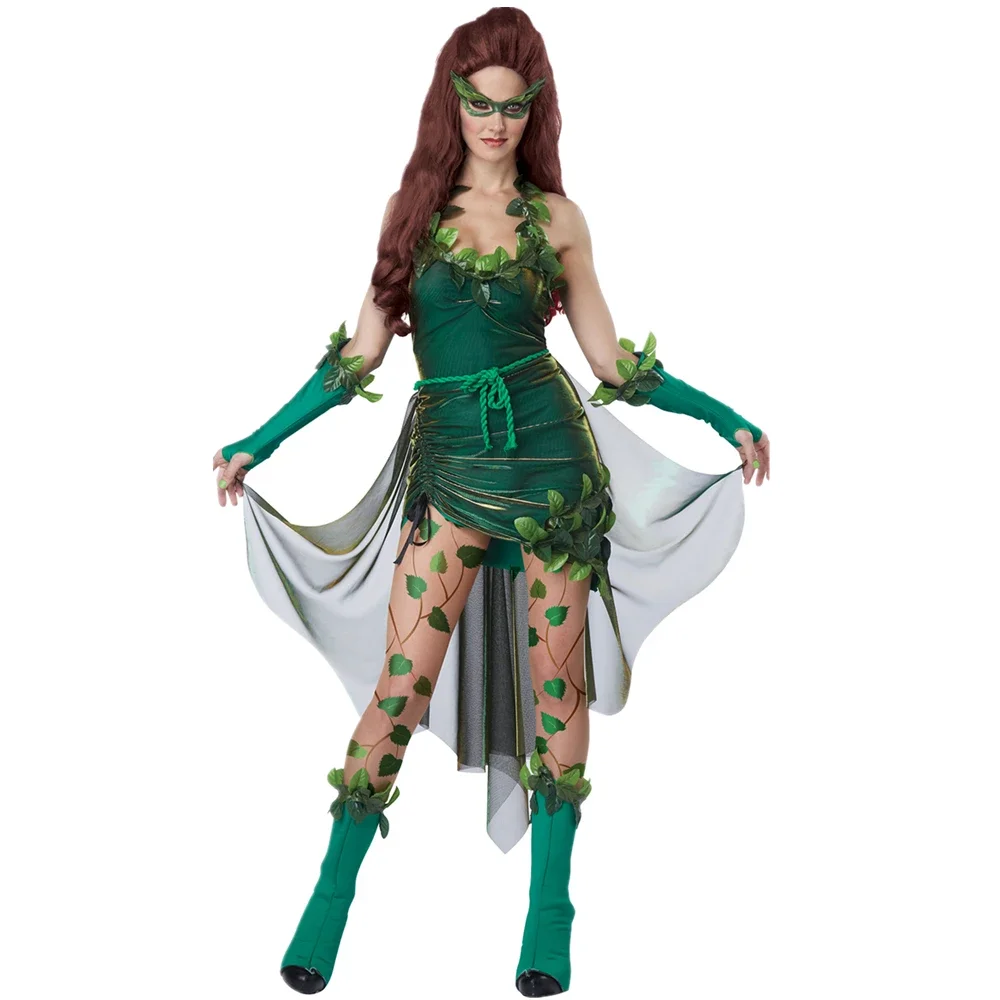 Poison Ivy Women Costume Lethal Beauty Cosplay Fancy Dress