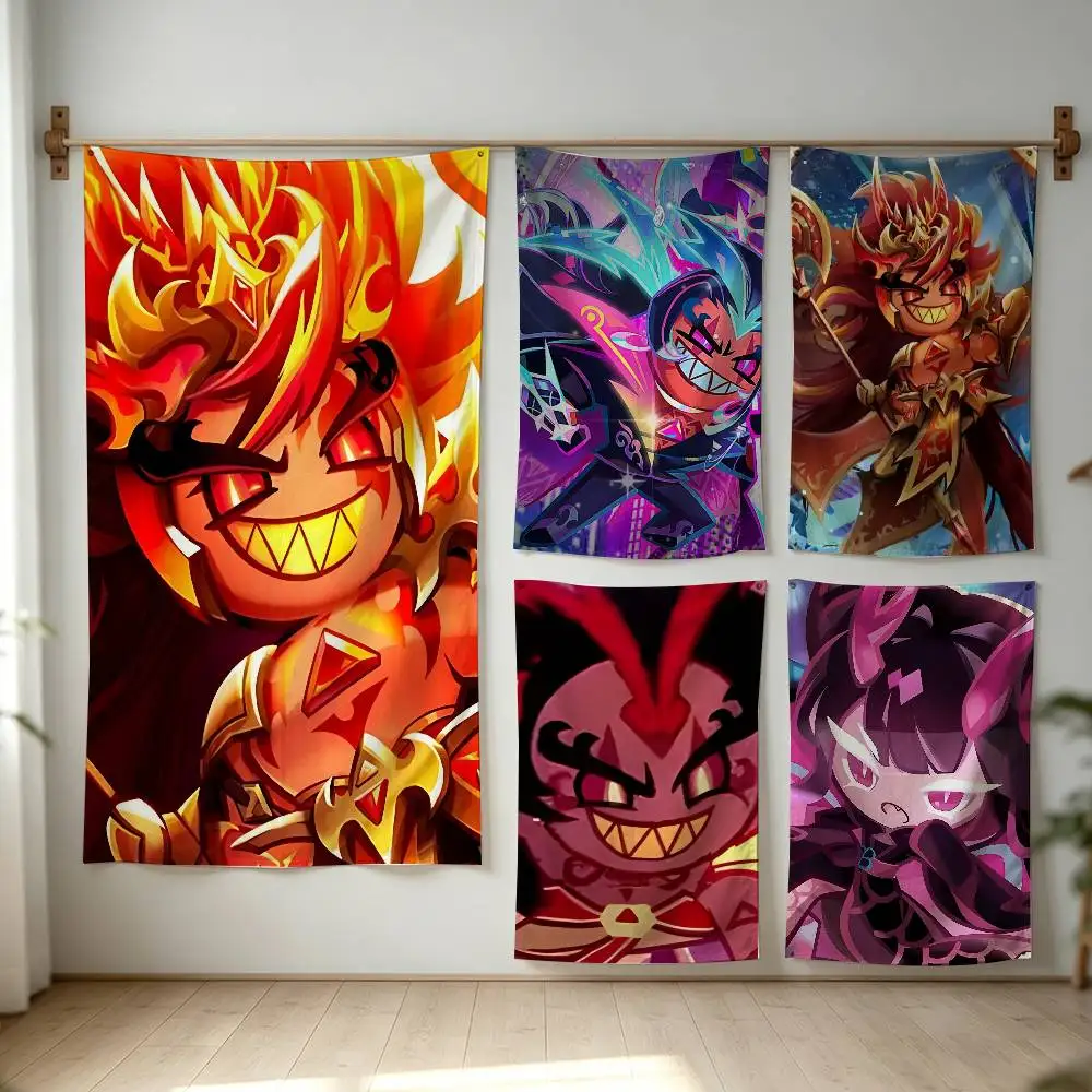 R-Run Kingdom Burning Spice C-Cookie Flag Digital Printing Banner for Garage Wall Out Door Decoration