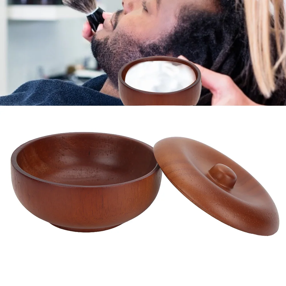 Wooden Shaving Brush Bowl Mug Shave Soap Cream Mug Professional Shaving Bowl Barber Tool