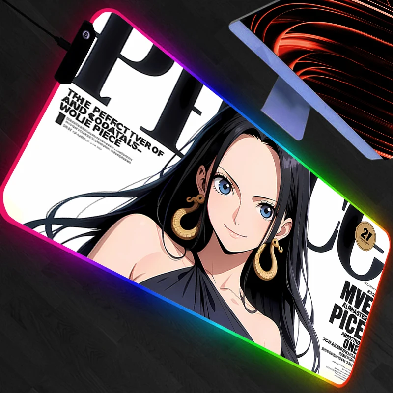 

RGB Mouse Pad One Piece Backlight Large PC Computer Gamer Gaming Accessories LED Mousepad Keyboard Desk Mat Carpet op