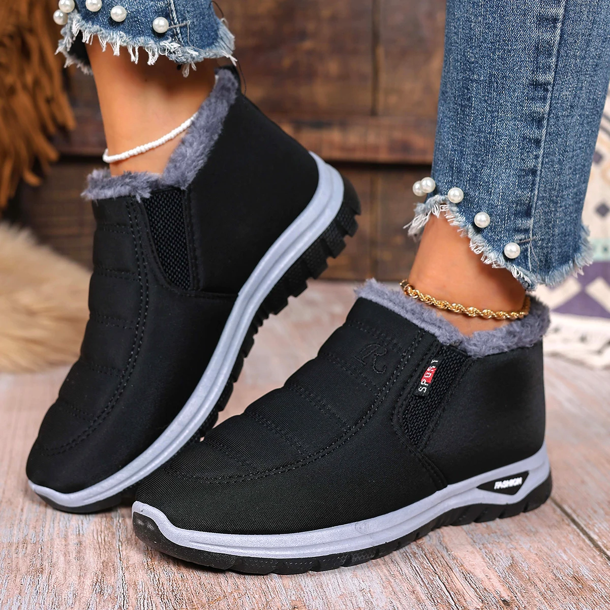 2025 Winter New Women Snow Boots Lightweight Comfortable Casual Ankle Boots Outdoor Breathable Shoes Women Zapatos De Mujer