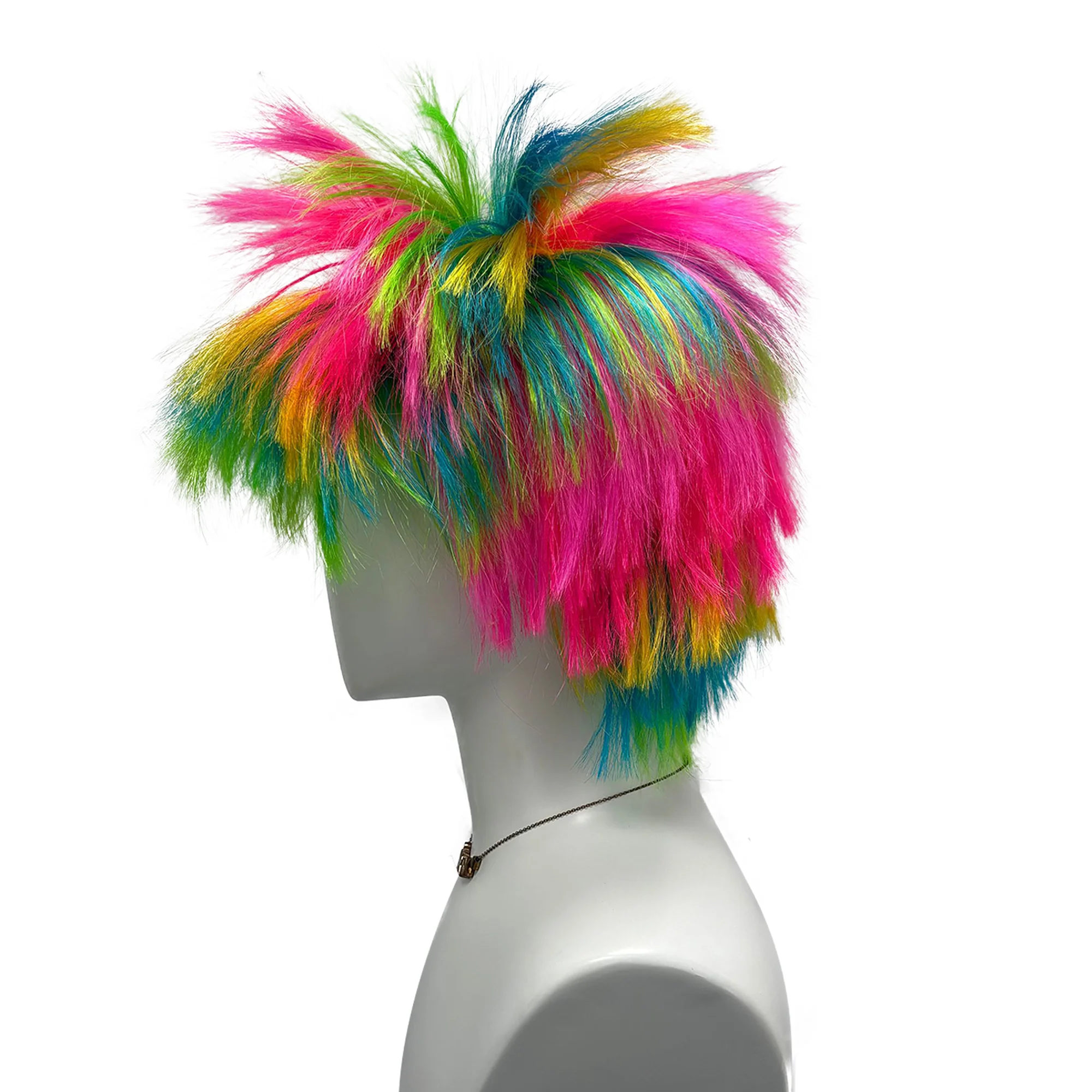 Trick colorful dress up wig explosion head hedgehog-inspired style head modeling wigs for costume party Halloween cosplay gifts