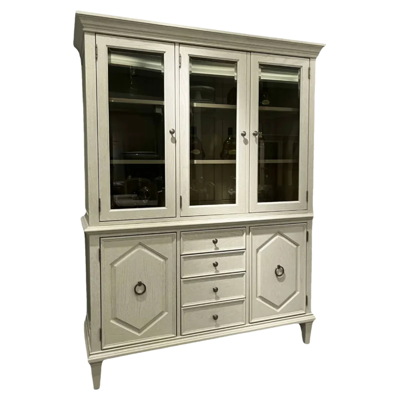 

Light luxury solid wood bookcase Modern carved locker Simple wine cabinet