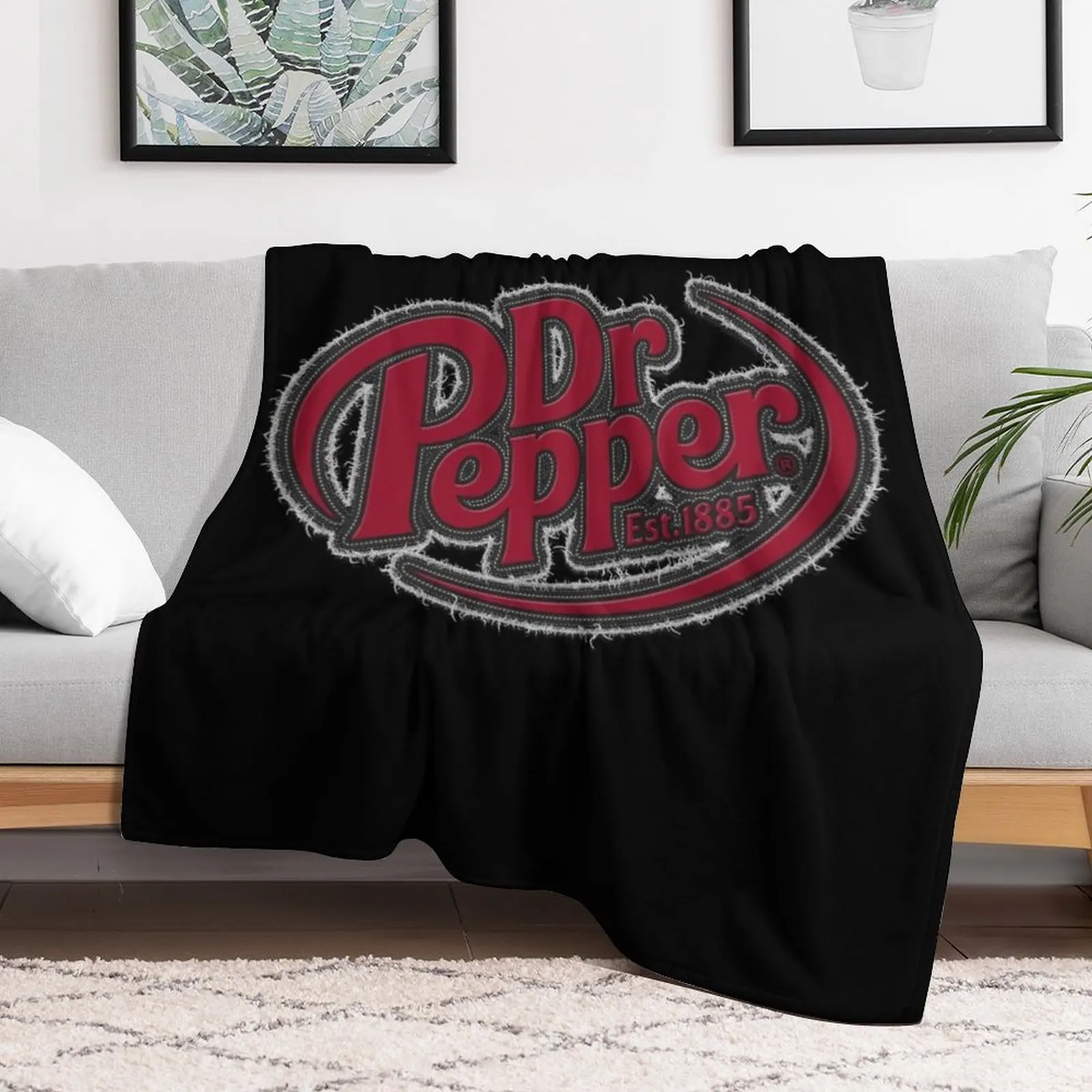 est 1885 dr pepper Throw Blanket Personalized Gift Sofa Throw Bed Fashionable Plaid on the sofa Blankets