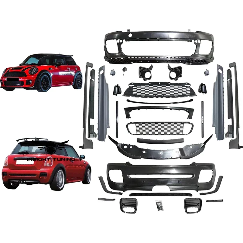 Factory Price car accessories Front Bumper Headlight bodykit for BMW Mini R56 Upgrade to R56 JCW Bodykit