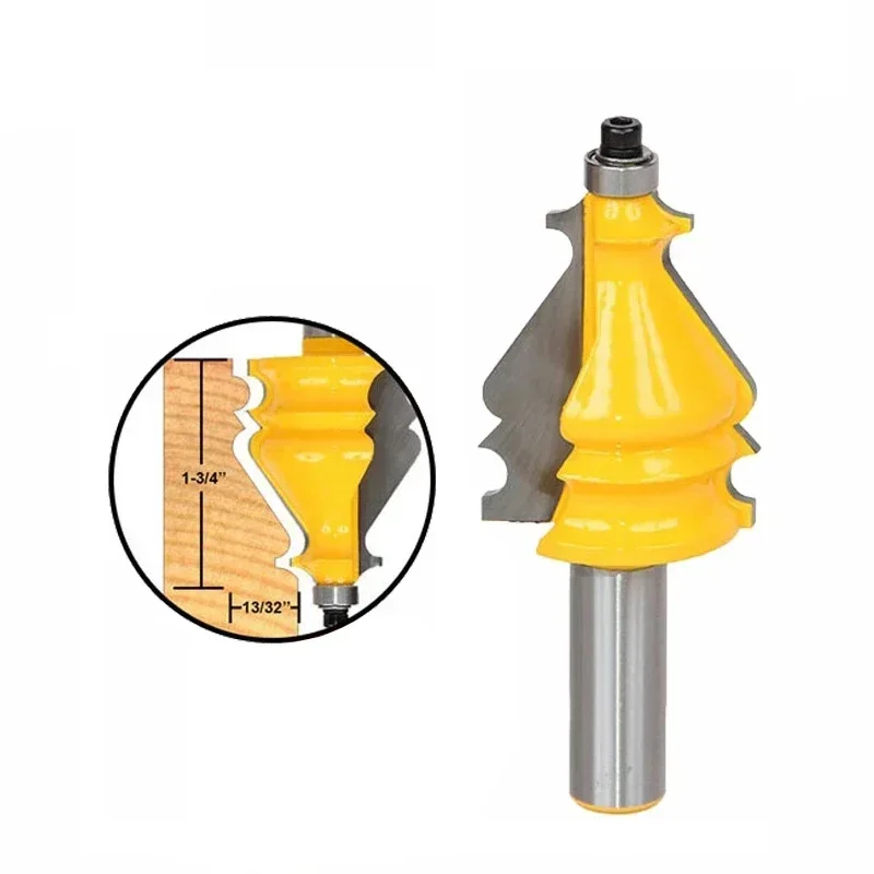 

1pc 12mm 1/2" Shank Line Architectural Molding Router Bit Woodworking Tenon Milling Cutter for Wood Machine Tools