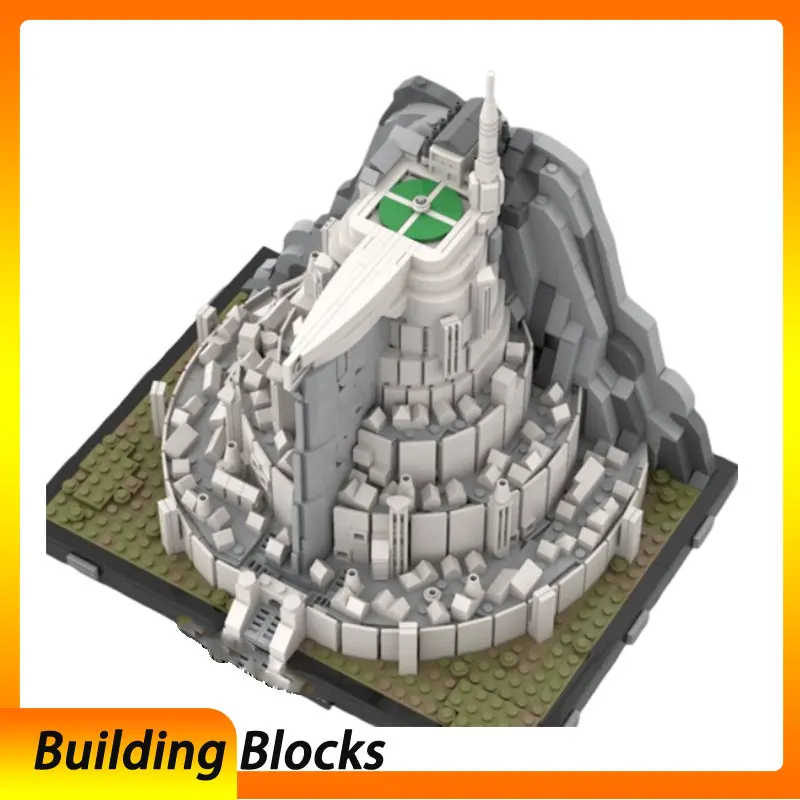 في المخزون اللبنات الجسيمات الصغيرة MOC-140900 1929 قطعة لعبة بناء القلعة المعمارية الحديثة نموذج ثلاثي الأبعاد هدية تعليمية DI #1