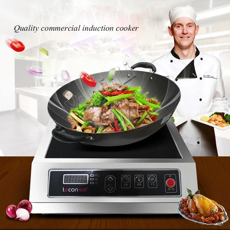 Commercial Induction Cooker 3500W High Power Plane Household Stir-Fried Stainless Steel Induction Cooker Cooking Appliances