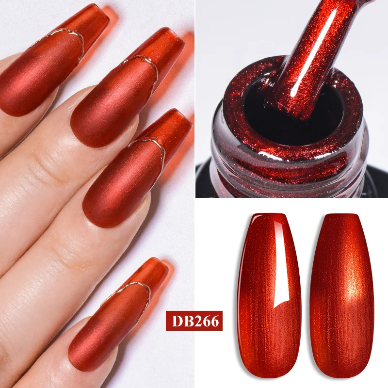 Mtssii 7ml Metallic Nail Color Gel Polish Gold Silver Mirror Gel Nail Polish Manicure Gel UV Polish Mirror Gel Art Varnish