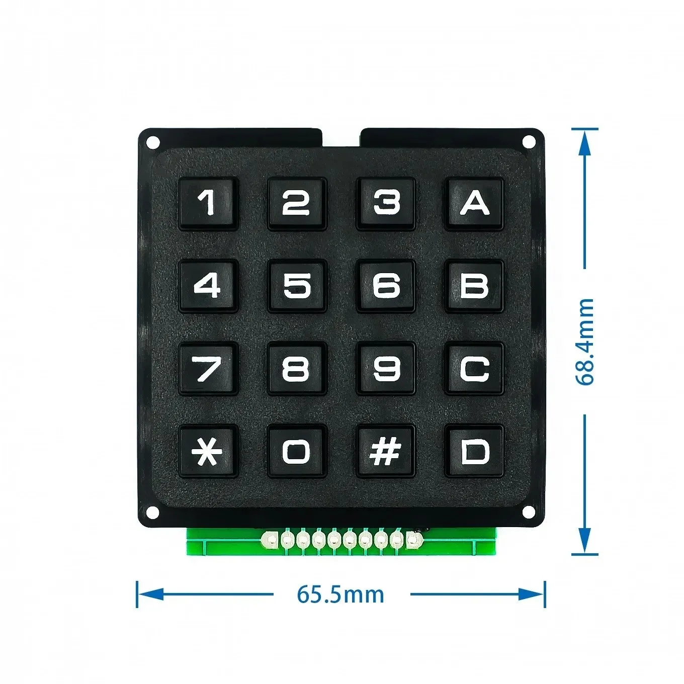 Teclado de matriz de 3x4, 4x4, módulo de matriz, teclas de plástico ABS, 4x4, 3x4, 12, 16 botones, interruptor de membrana, Kit de bricolaje para Arduino