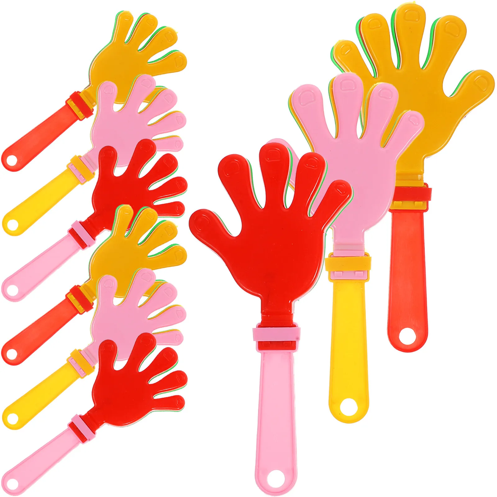 

20 шт. пластиковых погремушек, разноцветные шумовые инструменты для вечеринок, праздников, детских спортивных мероприятий, многоразовые погремушки