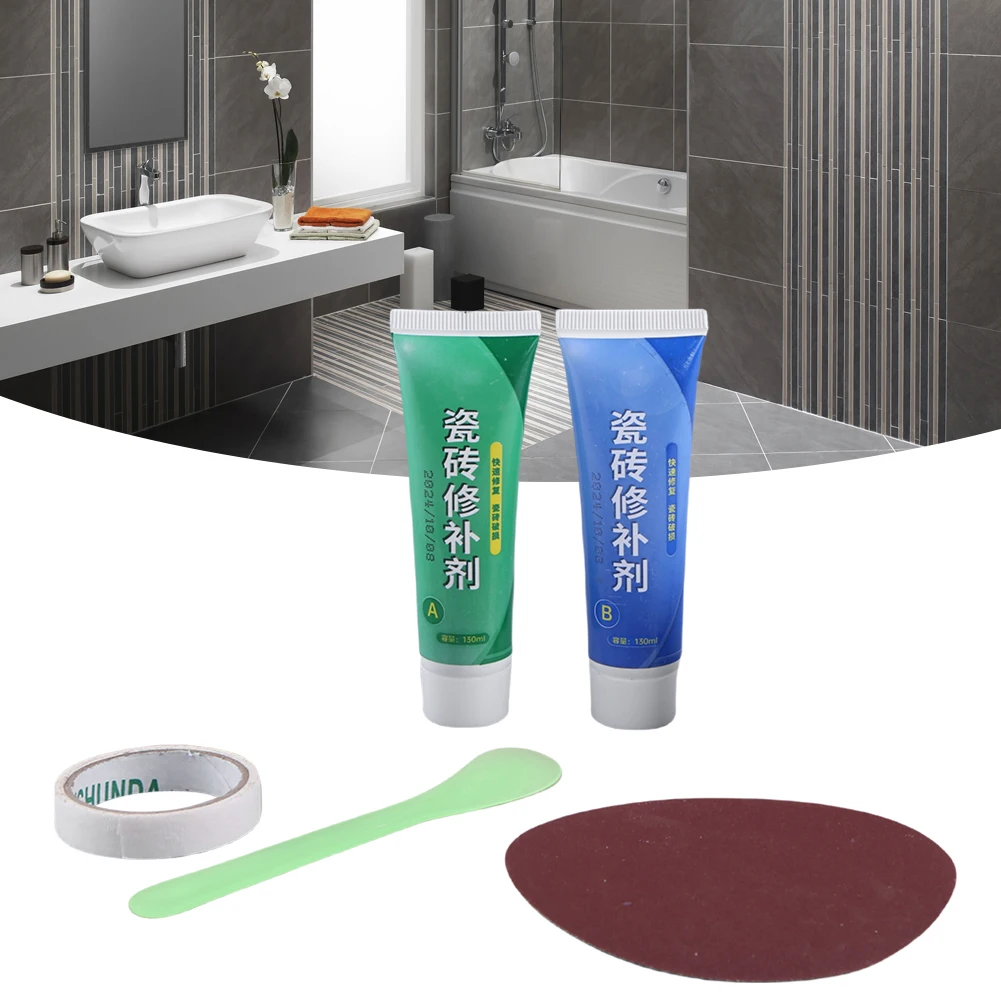 High-Quality Marble Repair Kit for Cracked and Damaged Tiles Resin-Based DIY Restoration Kit with Tools for Home Improvement