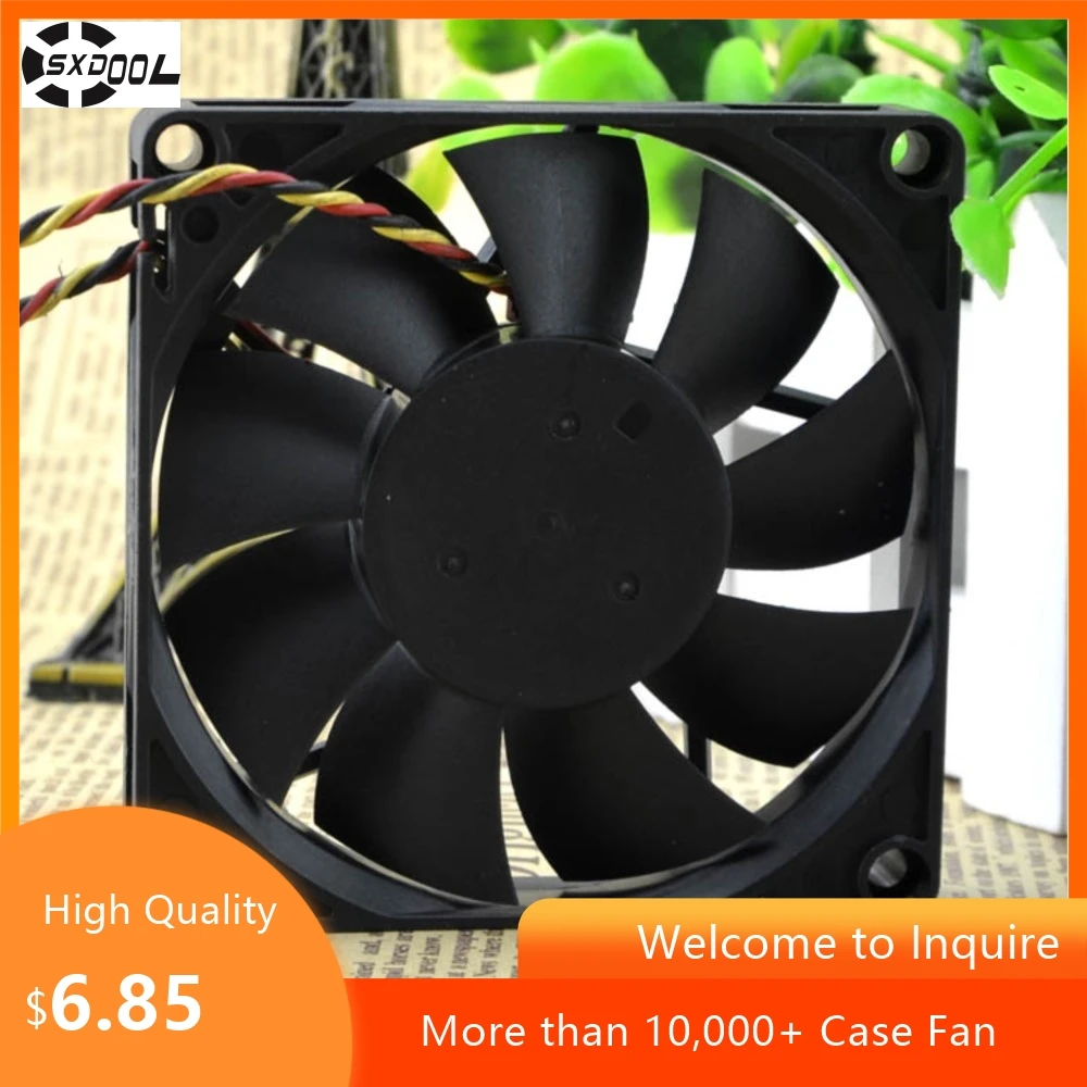 DS08015R12H -006 80mm 12V Case Fan for AVC 80X80X15mm DC Brushless Axial Fan 12v 0.50a
