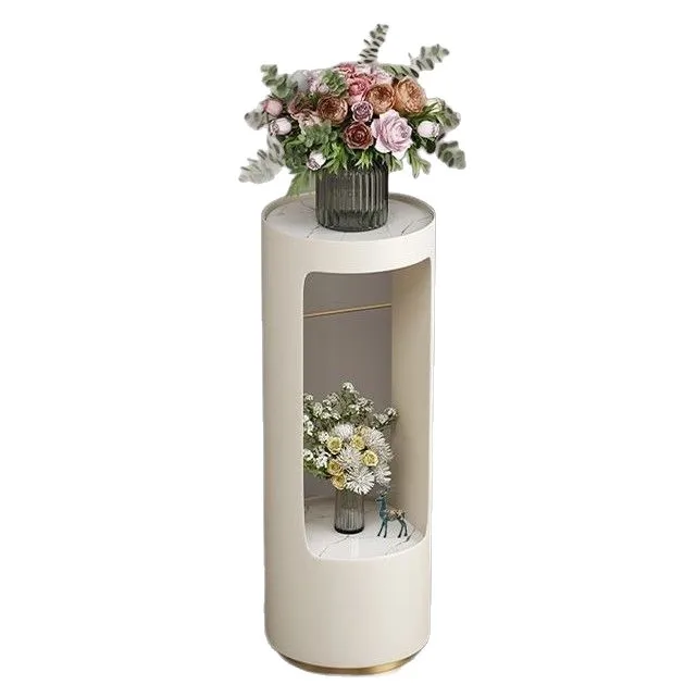 rm-Metal Plant Stand Multi-Tiered Flower Pot Rack with Sintered stone slab Floor Standing Plant Shelf Storage Display Holder-