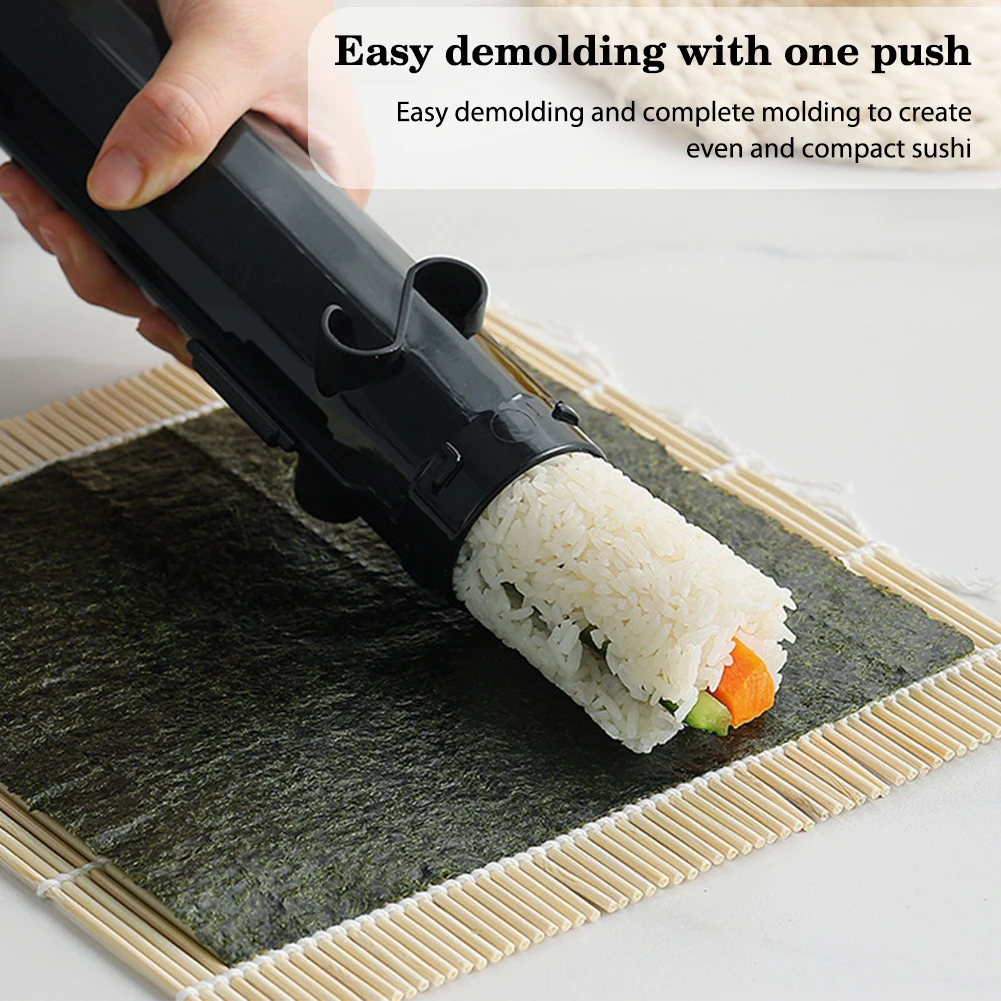 Sushi Maker Mold Cylindrical Diy Sushi Making Kit Machine Kitchen Sushi Tool for Easy Sushi Cooking Rolls Beginner Sushi Kit