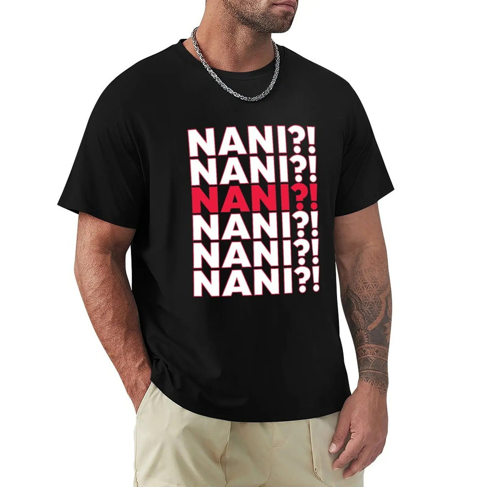 

NANI T-Shirt funny shirt cotton anime figures baggy shirts plus size men clothing