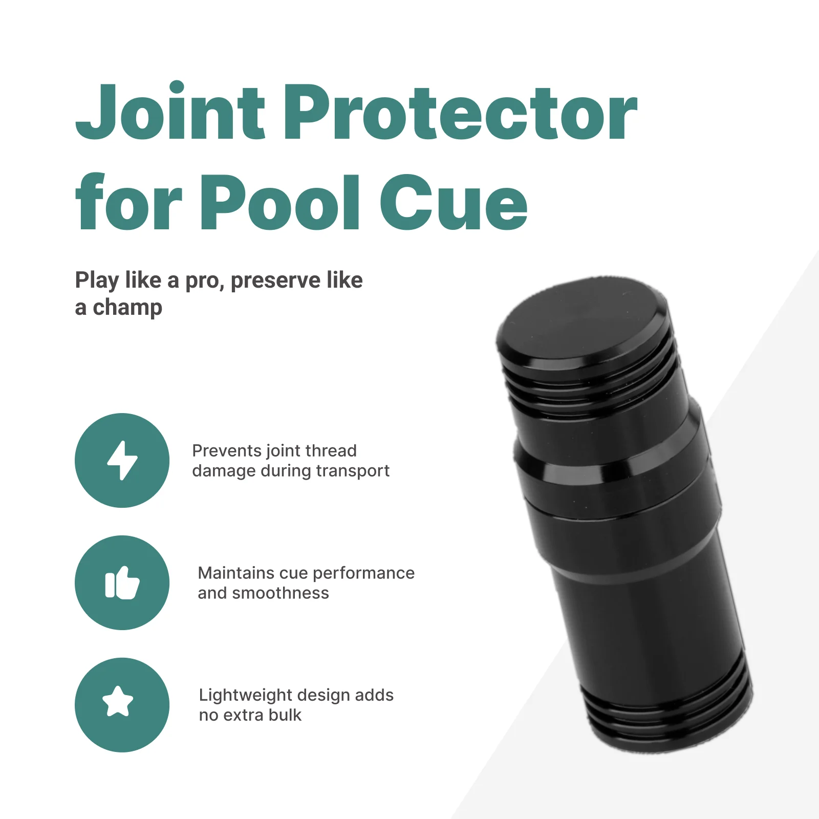 

Joint Protector for Pool Cue 3/8 X10 Protective Tool Joint Thread Protector