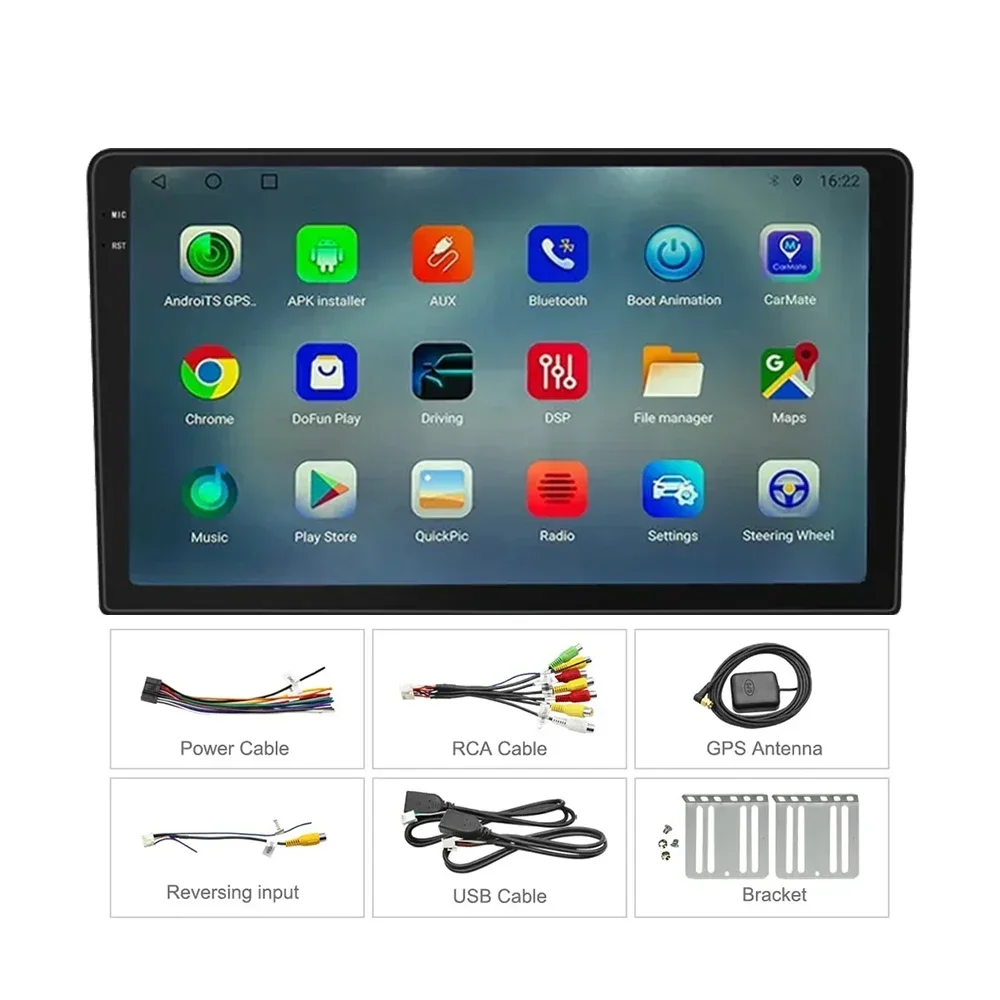 

'HOT sale top quality 6+128G QLED screen 1280*720 head unit android car dvd player BT5.0 8Core 4G Wifi Split screen