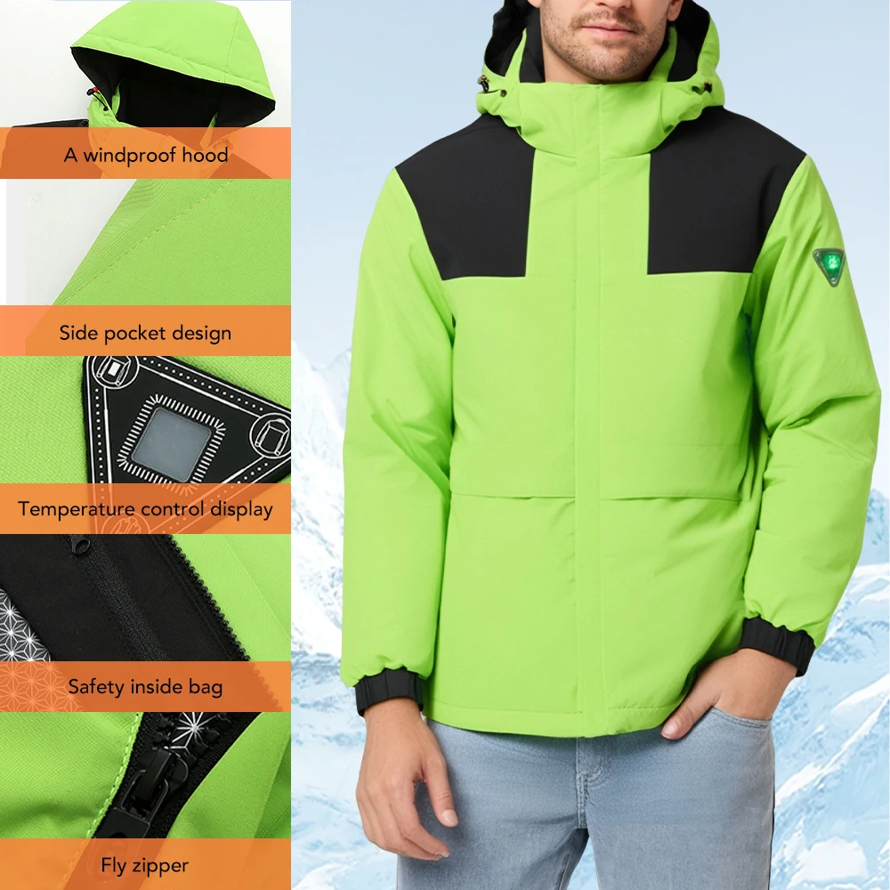 Fashion Winter Heating Jacket For Couples Electric Heating Warm Assault Suit Waterproof Windproof Heated Coat Outdoor Jacket