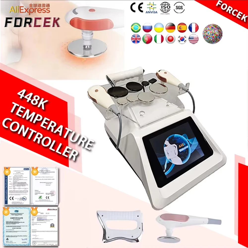 448KHZ Indiba Tecar Cavitation Body Care System, RES CAP Slim Machine, Alivia Dores Musculares, Perda de Peso, Russo,