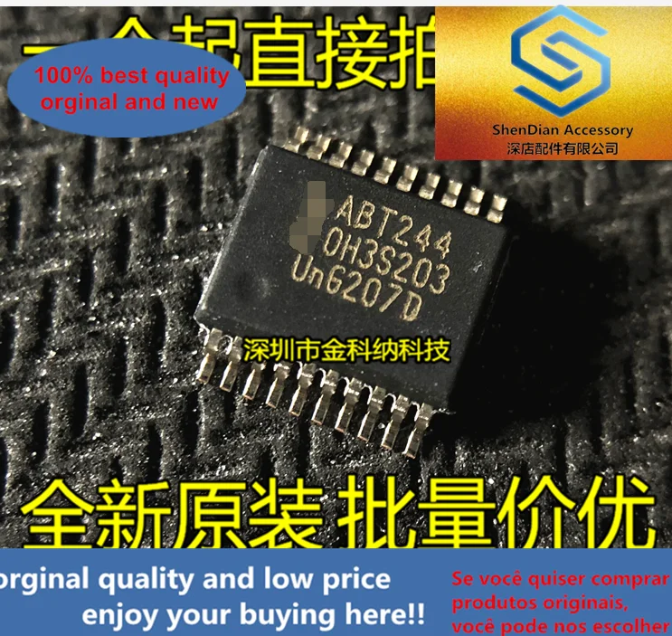 10pcs only orginal new 74ABT244DB SSOP-20 thick and dense foot patch ABT244 width 5.2mm