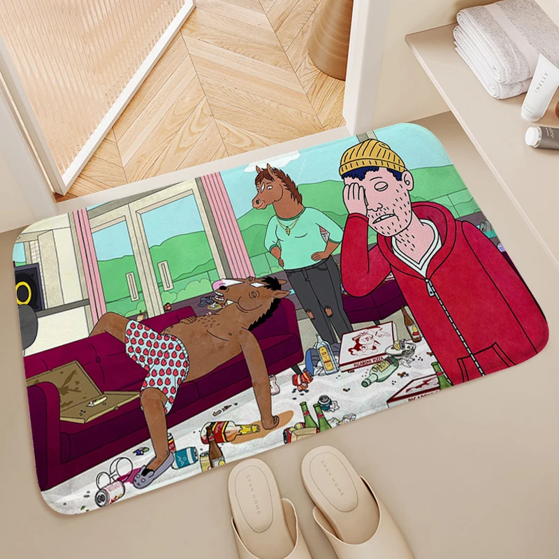 Living Room Bath Rug A-Bojack A-Horseman Children's Bedroom Carpet for Home Entrance Floor Mats Front Door Home Decorations