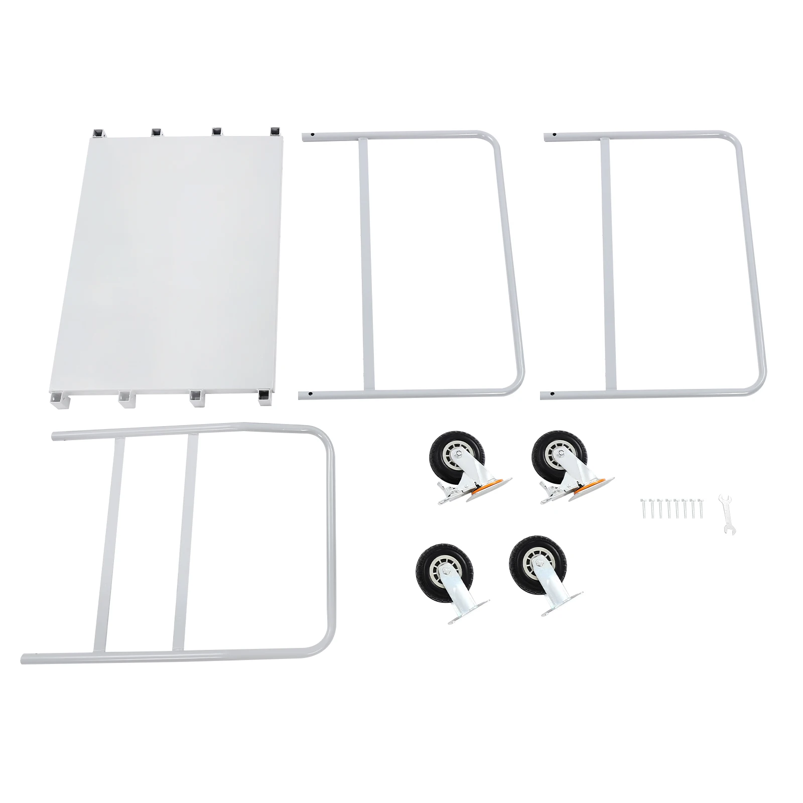 36*24 عربة دوللي مسطحة 2000 رطل مقطورة التعامل مع البضائع ذات الدفع اليدوي مع 4 عجلات عربة منصة شديدة التحمل للمستودعات/الصناعة #6