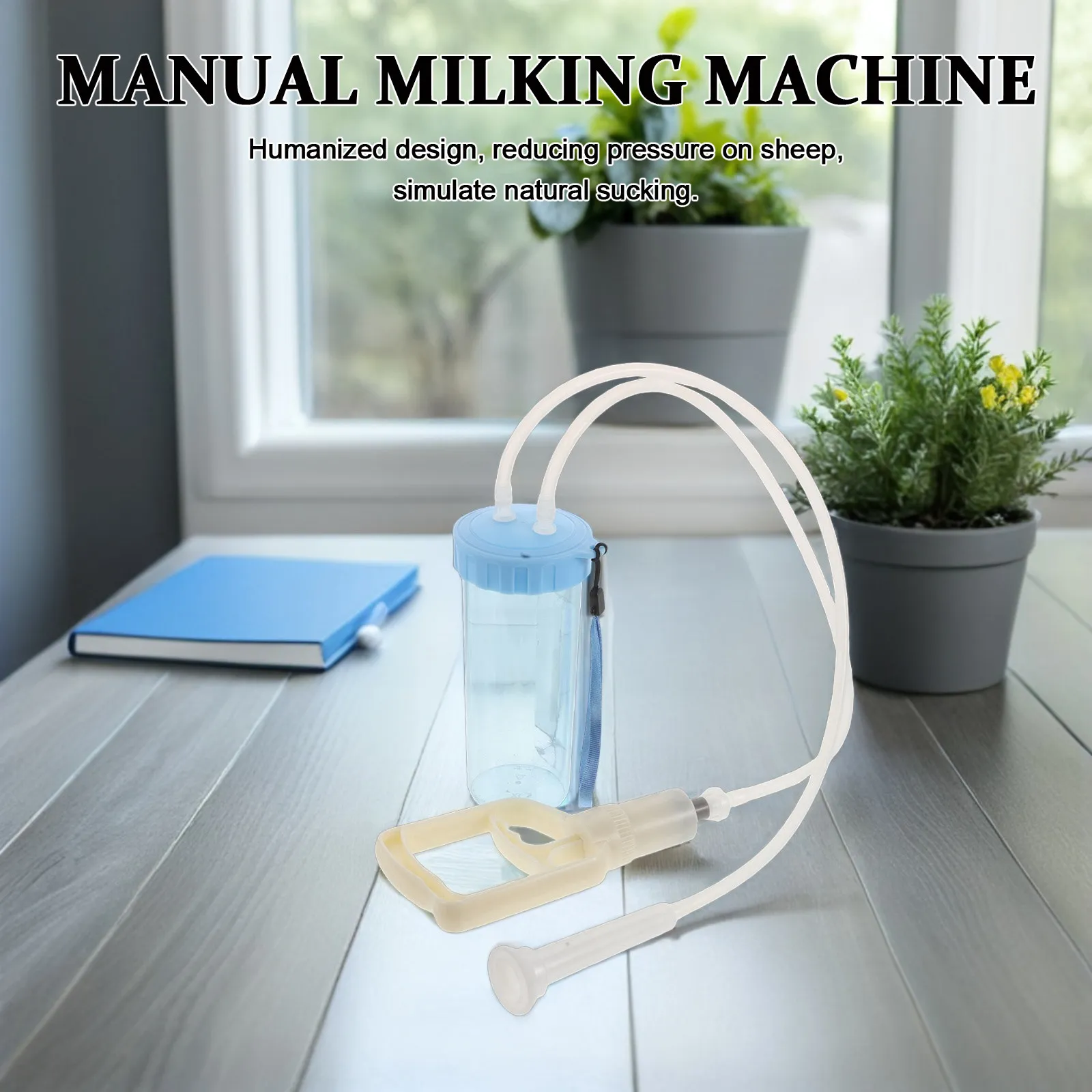 1Set Manual Sheep Milking Machine Portable Hand Pump Milker Kit Goat Milking Equipment Veterinary Milk Extractor 500G